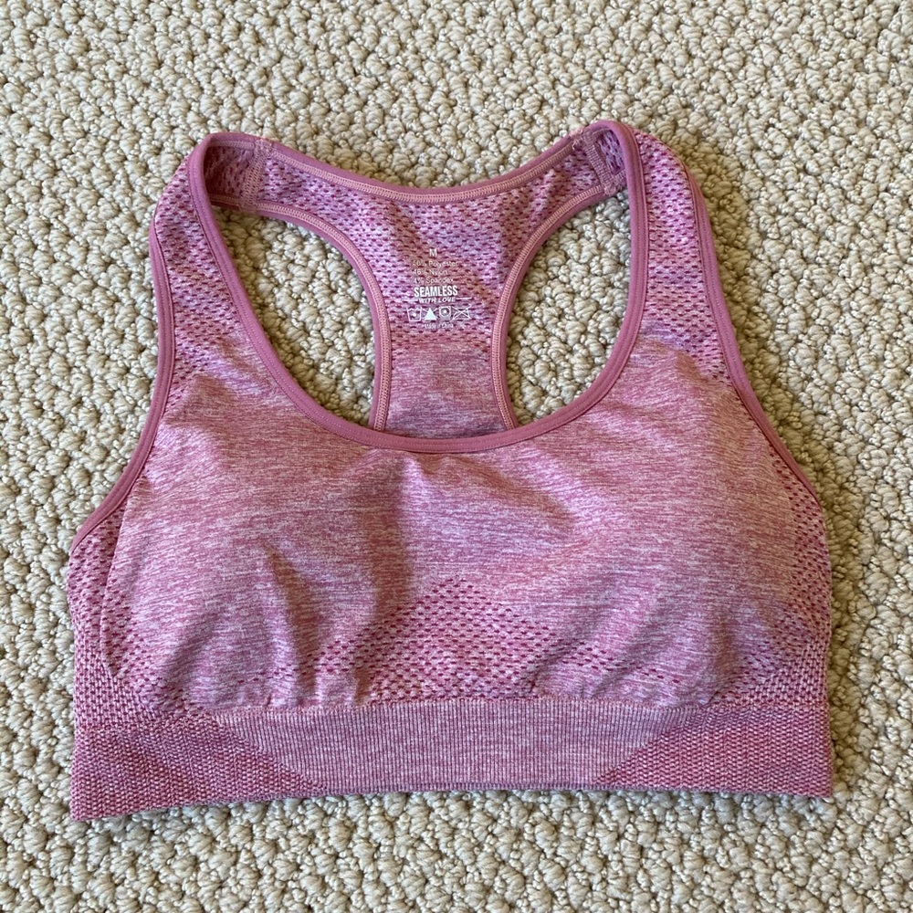Vital seamless bra in dusky pink marl